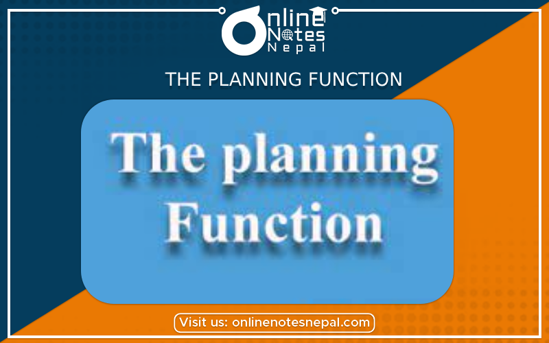 The Planning Function Photo